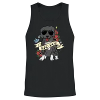 Bad Dog Tattoo Great Dane — Lovers Unisex Tank Top - Black – 2