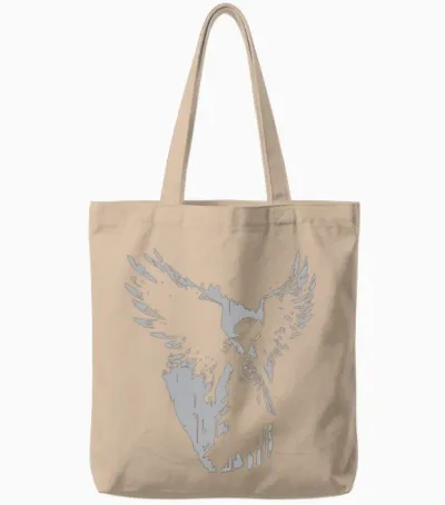 Angel with Wings Tote Bags - Natural
