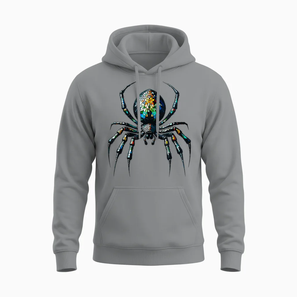 Polygon Art Araignée Araignées Unisex Hoodie in Sport Grey
