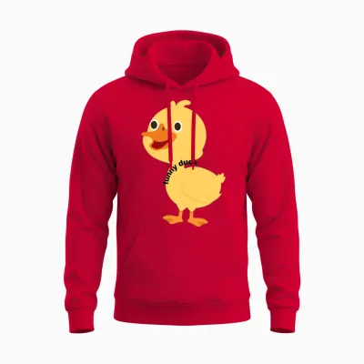 Funny Duck Unisex Hoodie - Red