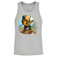 Bears Mountaineers / Hiking Bear Unisex Tank Top - Ash – 2