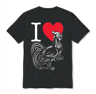 I Love Cock Comedy Funny Hen Do Joke Mens Ladies T Unisex T-Shirt - Black