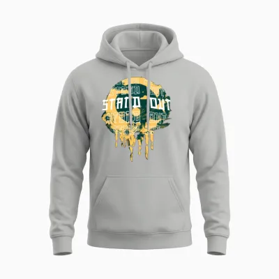 Retro Style Japanese Design Unisex Hoodie - Ash