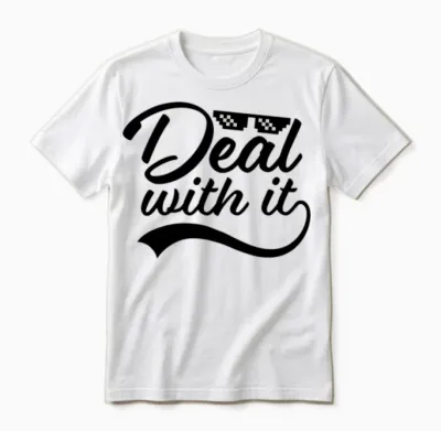 Funny Deal with It Unisex T-Shirt - White