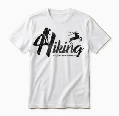 Hiking in Mountians Unisex T-Shirt - White