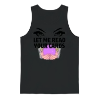 Let Me Read Your Cards — Books & Reading Unisex Tank Top - Black – 1