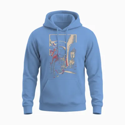 Astronaute Bouddha Spirituel Zen Sci-Fi Space Esthétique Homme Unisex Hoodie - Carolina Blue