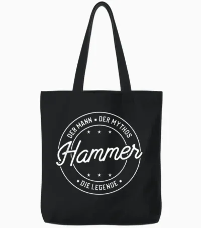 Hammer Der Mann Der Mythos Die Legende Tote Bags - Black
