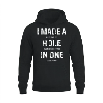 Funny Golf Shirts for Men Women Hole in One Golf Unisex Hoodie - Black