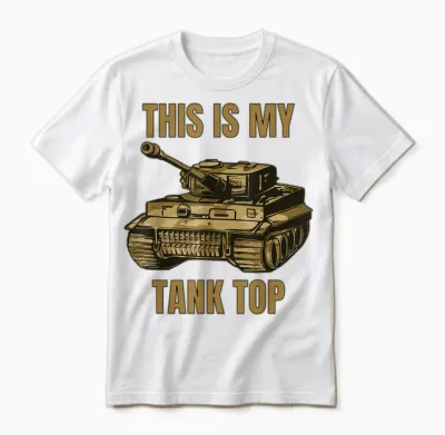 This Is My Tank Top Funny Tank Joke Army M1 19k Soldier Unisex T-Shirt - White
