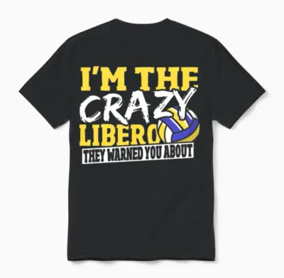 I'm the Crazy Libero They Warned You About Unisex T-Shirt - Black