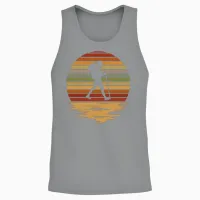 Hiking Color Night & Outdoors Gift Unisex Tank Top in Sport Grey - 2