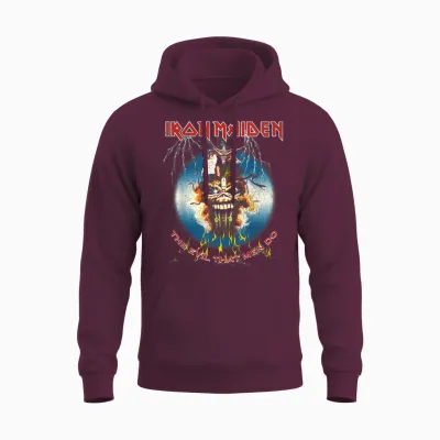 Iron Maiden - the Evil That Men Do Unisex Hoodie - Maroon