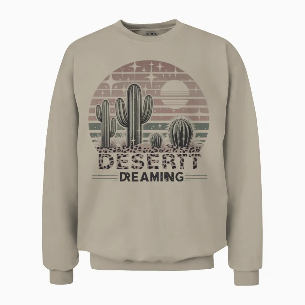 Retro Desert Unisex Sweatshirt in Sand