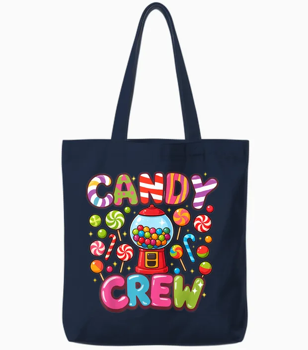 Candy Crew Candy Costume Women Candy Land Kids Sweetie Tote Bags in Navy