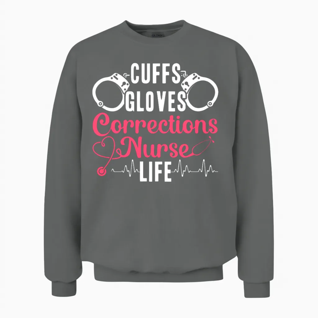 Correctional Nurse Nursing Correction Officer Unisex Sweatshirt in Graphite Heather