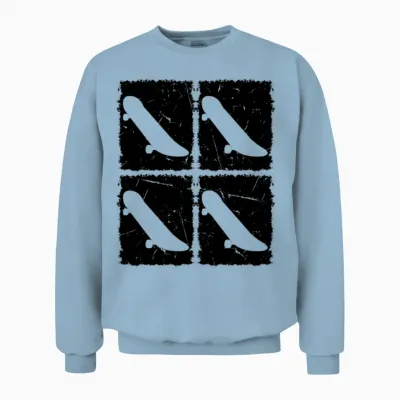 Retro Skateboarding Retro Skateboard Unisex Sweatshirt - Light Blue