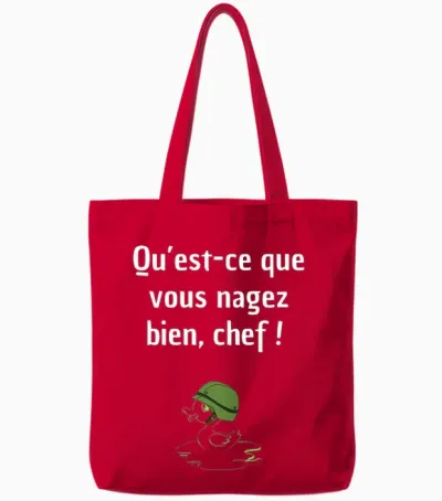 Qu'est-Ce Que Vous Nagez Bien, Chef! T-Shirt Haut De Gamme Tote Bags - Red