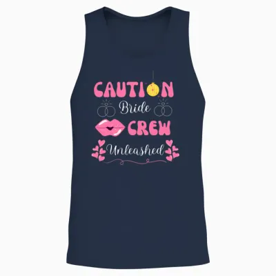 Groovy Bachelorette Party Unisex Tank Top - Navy