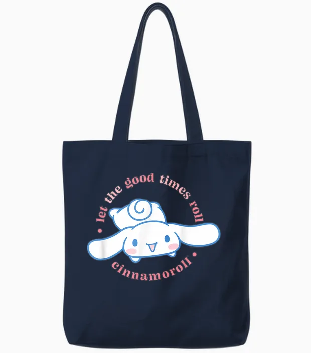 Cinnamoroll Let the Good Times Roll Tote Bags in Navy