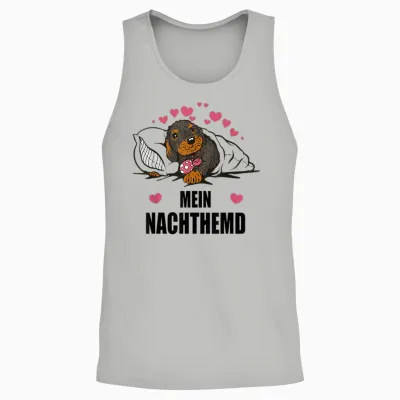 Süßes Nachthemd Mit Süßem Dackel Im Bett Unisex Tank Top - Ash