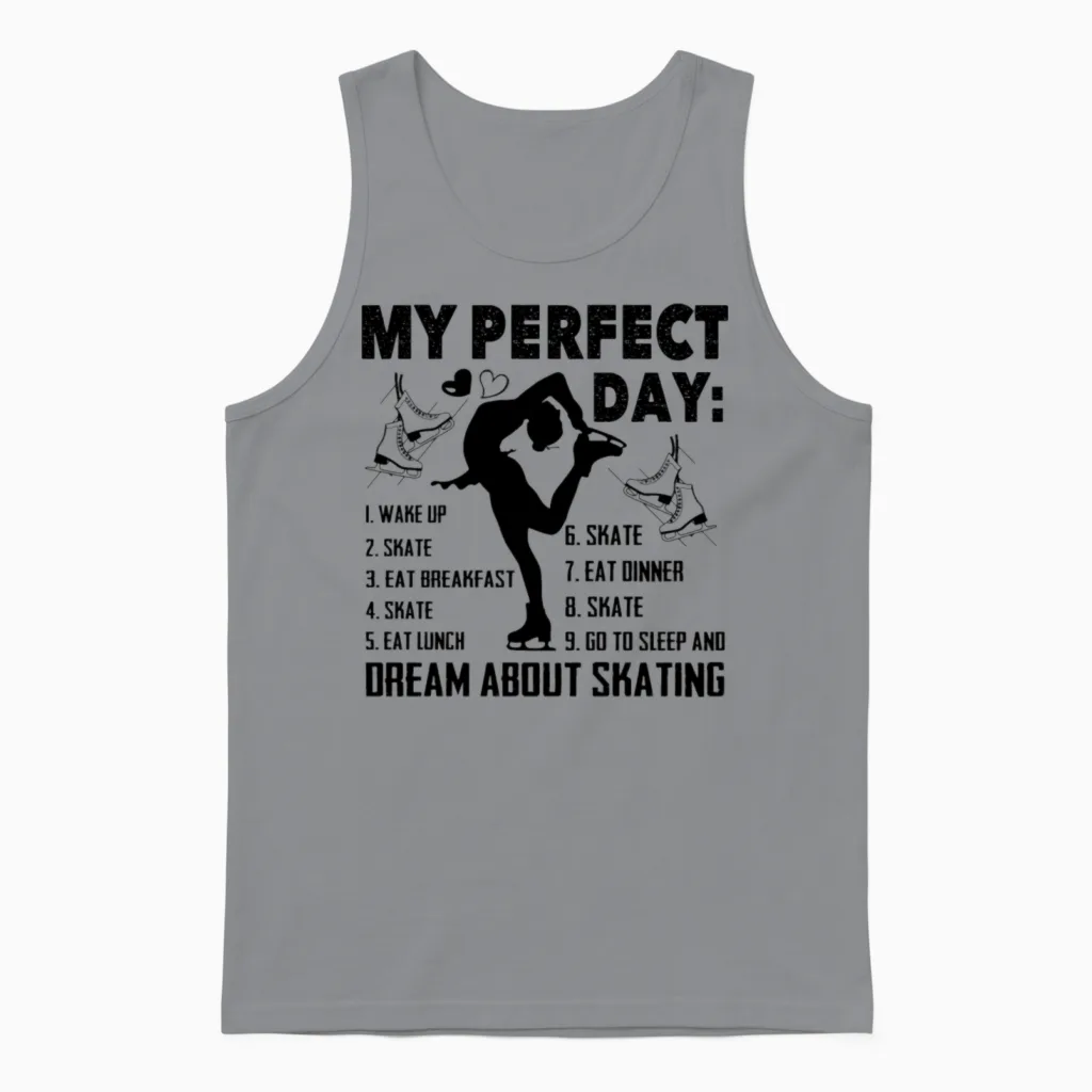 Funny Figure Skating Unisex Tank Top in Sport Grey