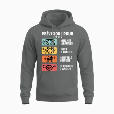 Man Soon Dad 2026 Announcement Humor, Funny Gift Future Dad Unisex Hoodie - Graphite Heather