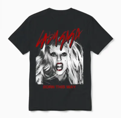 Official Lady Gaga Born This Way Cover Unisex T-Shirt - Black
