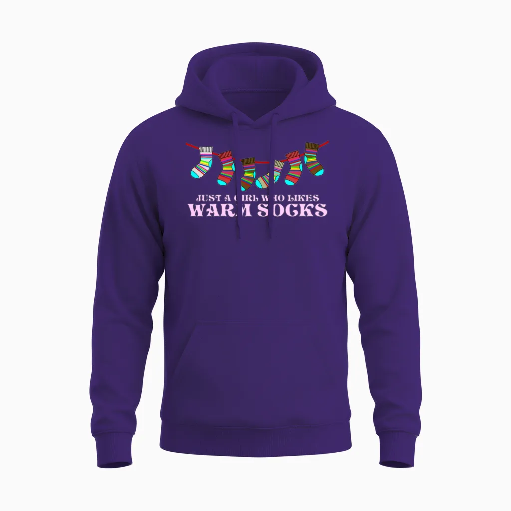 Winter Socks Sock Wool Unisex Hoodie in Purple