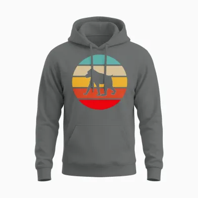 Monkey Retro Unisex Hoodie - Graphite Heather