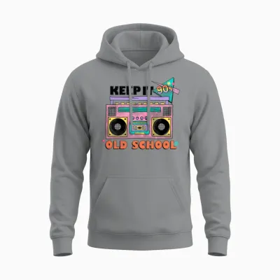 Retro Fashion Unisex Hoodie - Sport Grey