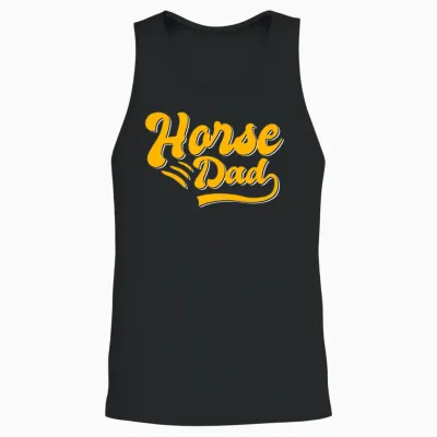 Horse Dad Unisex Tank Top - Black