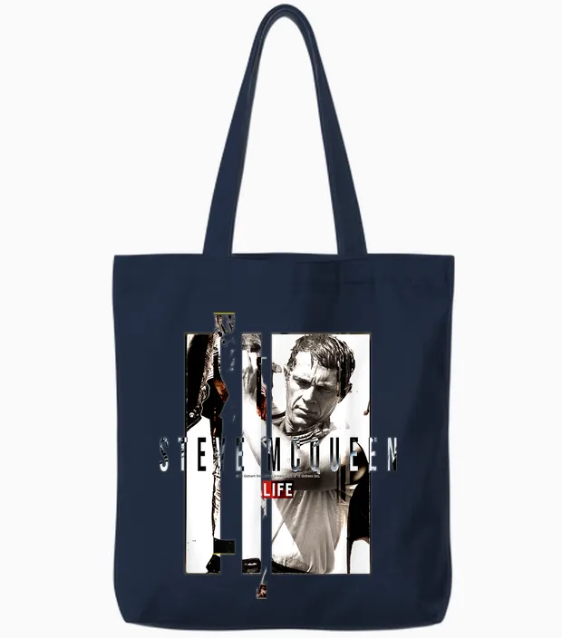 Life Bildersammlung Steve Mcqueen 02 Tote Bags in Navy
