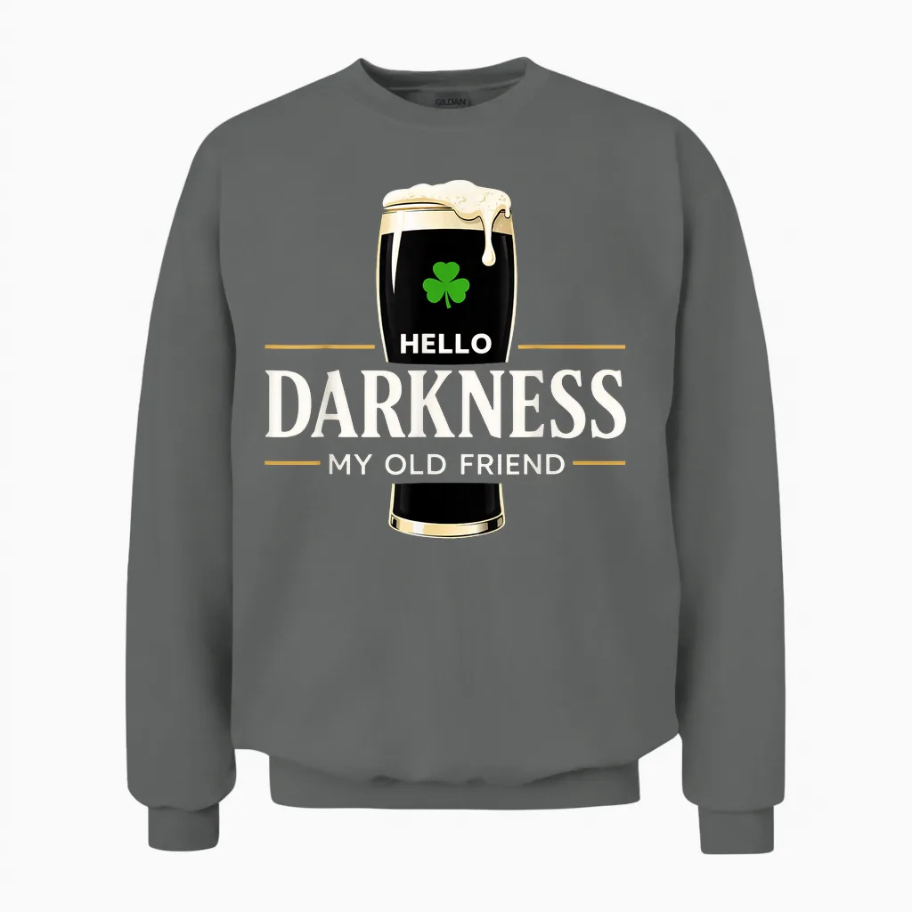 Hello Darkness My Old Friend Vitamin G Funny Quote Unisex Sweatshirt in Graphite Heather