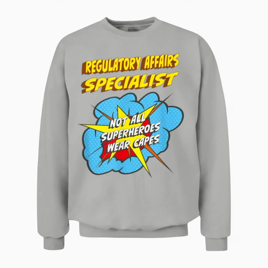 Funny Superhero Affairs Specialist Unisex Sweatshirt in Ash