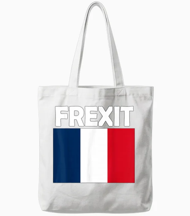Frexit Retrait De La France De L'union Européenne Anti Eu Tote Bags in White