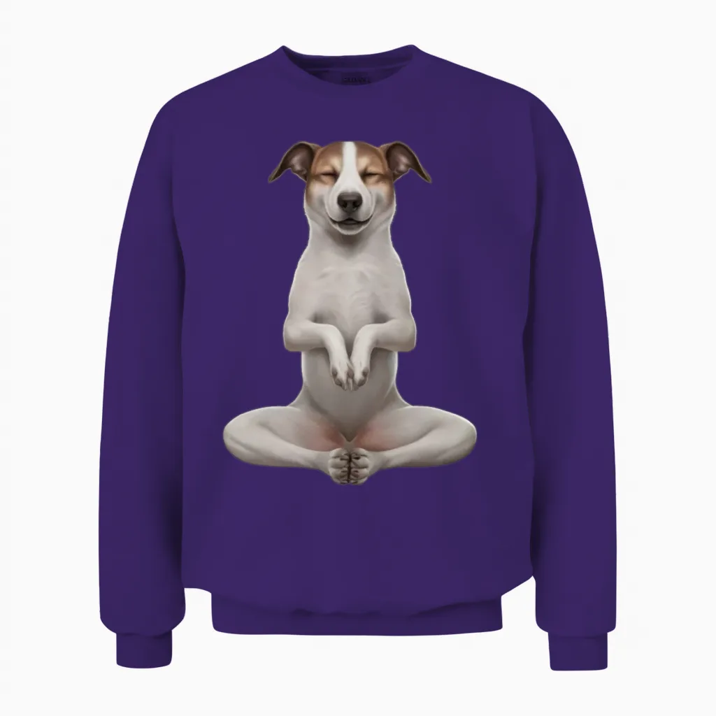 Dog Yoga - Lovers Unisex Sweatshirt in Purple