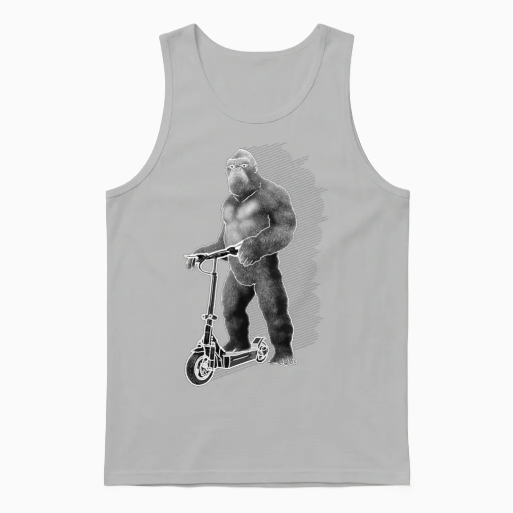 Elektroroller E-Roller E-Scooter King Kong Unisex Tank Top in Ash