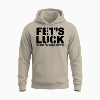 Funny Fets Luck Unisex Hoodie - Sand