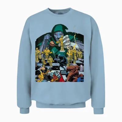 Marvel Doctor Doom Doomwar #3 Comic Cover Unisex Sweatshirt - Light Blue