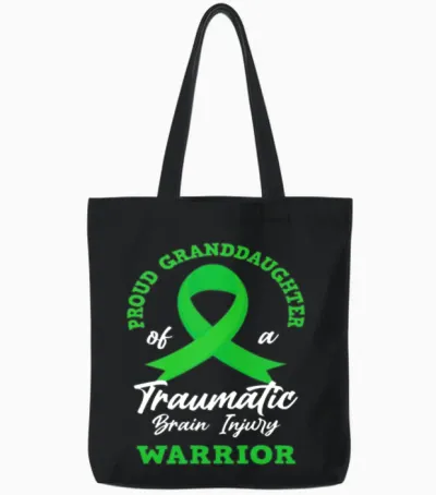 Granddaughter Traumatic Brain Injury Awareness Tote Bags - Black