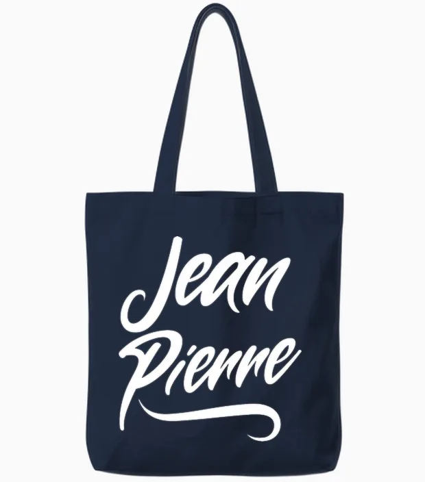 Homme Homme Garçons Idée Cadeau Drôle Humour Prénom Jean-Pierre T-Shirt Haut De Gamme Tote Bags in Navy