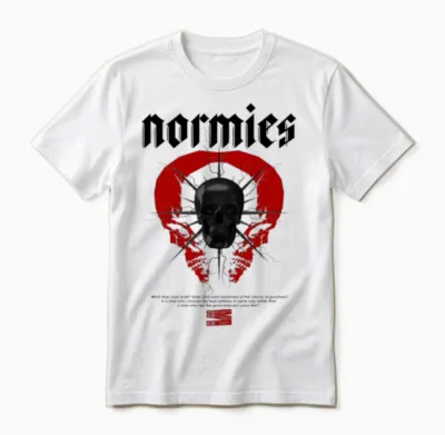 Normies Skull Modern Streetwear Unisex T-Shirt - White