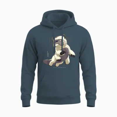 Avatar the Last Airbender Appa Flying Bison Air Nomads T-Shirt, Black Unisex Hoodie - Dark Heather