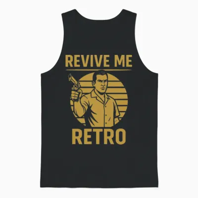 Neon Retro Unisex Tank Top - Black