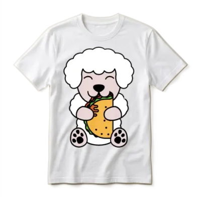 Poodle Taco Lover Unisex T-Shirt - White