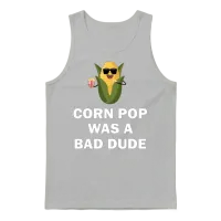 Corn Pop Was a Bad Dude Biden Funny Political Meme Unisex Tank Top - Ash – 1