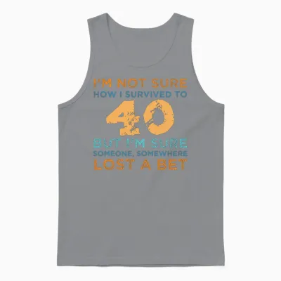 40th Birthday Survival Unisex Tank Top - Sport Grey