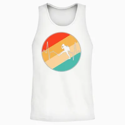 Dive Retro Heartbeat Unisex Tank Top - White
