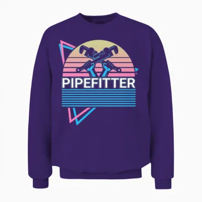 Pipefitter Pipe Fitter Retro Unisex Sweatshirt - Purple
